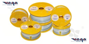 Przewód pojedynczy LGY/H05V-K; z wielodrutową miedzianą żyłą; biały/szary; przekrój 0.35mm2; AWG 22; 500V; -40+105 st.C; 200m.