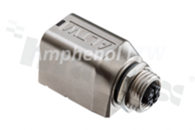 Amphenol Adapter RJ45/M12x; Cat 6A; straight; RJ45: shielded; 8pins; IP65; M12: 8pins; X code; female; IP67