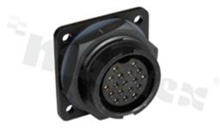Socket DD series ; 18 pins ; female ; straight ; Imax= 5A ; wire range: 5.5-10.8 mm2 ; front side nut ; 2 point lock bayonet ; IP67