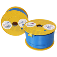 Przewód pojedynczy LGY/H05V-K; z wielodrutową miedzianą żyłą; niebieski; przekrój 1.50mm2; AWG 16; 500V; -40+105 st.C; 100m.