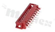 Low profile IDC connector; pitch 1.27mm; 18-contacts; flat cable AWG#26-#28; 1.5A 230V AC/DC