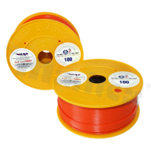 Single wire LGY/H05V-K; with copper multi-strand; orange; cross section 1.00mm2; AWG 17; 500V; -40+105 deg.C; 100m.