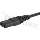 Kable zasilające, komputerowe; 2 m; Black; 2.5 A; PVC