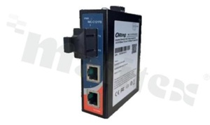 Przemysłowy media konwerter skrętka-światłowód wielomodowy; 2 porty 10/100Base-T(X) RJ45; 1 port 100Base-FX; złącze SC; 2km; 1310nm; temp. pracy: -10+60C; zasilanie 9.6-60VDC; montaż na szynie DIN