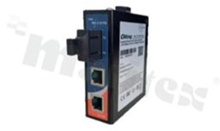 Industrial mini type Ethernet to fiber media converter with 2x10/100Base-T(X); multi-mode; 2km/1310nm;SC; operating temperature -10+60C; supply 9.6-48VDC; DIN rail mountable