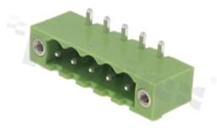 Pluggable terminal block; pitch 5.00mm; 5-ways; male; R/A pin header; closed type