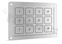 Klawiatura piezoelektryczna; 3x4 pozycji; wykonanie metalowe; rozwiązanie z możliwością pełnej personalizacji produktu.