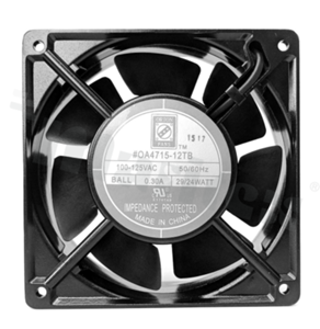 Wentylator; AC; 230VAC; 120x120x38mm; 96.7/110CFM; 2575/2980RPM; 40.4/44.2dBA.