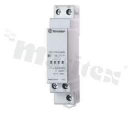 Relay installation; contacts SPDT; coil voltage 12V DC; rated current 16A; DIN-Rail