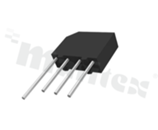 Bridge Rectifier; 100V; 2A; -55+165 deg.C; THT; KBP(14.22x10.67x4.57mm)
