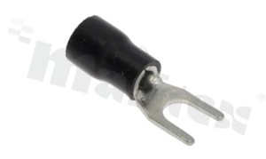 Fork terminal; O5.3mm; for wire 2.5-4.0mm2; Imax= 37A; blue insulation