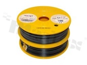Przewód pojedynczy LGY/H05V-K; z wielodrutową miedzianą żyłą; czarny/szary; przekrój 0.50mm2; AWG 20; 500V; -40+105 st.C; 100m.