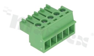 Listwa zaciskowa rozłączalna; w rastrze 3.81mm; 5-torowa; żeńska; na przewód 1.50mm2(28-16AWG); kierunek wtykania równoległy do osi przewodu; styki z fosforobrązu; mosiężna klatka przewodu; UL 300V/10A
