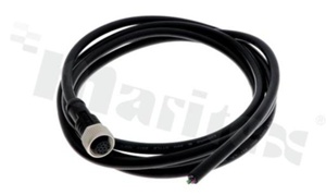 Plug M12; A-code; 12 pins; female; 1.5A; straight; IP68