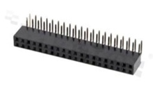 Listwa stykowa do PCB; w rastrze 2.54mm; 2x20styków; montaż: THT; żeńska; kątowa; dwurzędowe