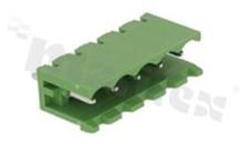 Pluggable terminal block; pitch 5.08mm; 5-ways; male; straight pin header; closed type; UL 300V/15A; TUV:320V/20A