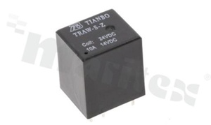 Electromagnetic relay; contact rating current 20A; coil voltage 24VDC; changeover contact (1C); coil power 1.1W; 10A/14VDC