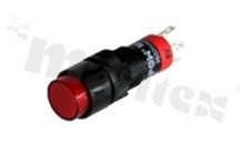 Przełącznik tablicowy; monostabilny; 8mm; klawisz kwadratowy; z podświetleniem czerwonym LED 6V; IP40
