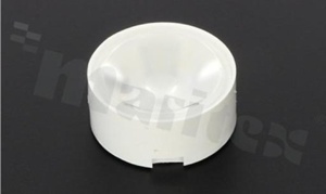 Soczewka do diod LED high power; kąt rozsyłu: 38.1 stopni FWHM; ilość diod: 1; rozmiar: okrąg 22.40mm; wysokość: 9.93mm; rodzaj materiału: PMMA; sposób mocowania: taśma; ramka