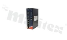 Switch przemysłowy Gigabit; zarządzalny; 4 porty 10/100/1000Base-T(X) RJ45 i 2 porty 100/1000Base-X SFP; temp. pracy -40+70 st.C; zasilanie redundantne 12...48VDC; montaż na szynie DIN