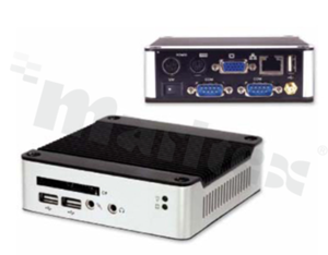 BOXComputer; Vortex86DX 600 MHz; RAM 256 MB; 1 LAN; 2x RS-232; 3x USB; VGA; slot forCFCard; slot for SDCard;Connector Mini PCI Express