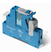 Interface relay; electromagnetic; contact rating current 8A; coil voltage 12VAC; 2 changeover contact DPDT; coil power 1.2VA; 8A/250VAC, 6A/24VDC; screw terminals; DIN-Rail