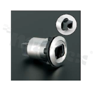 RJ45 socket; female; mounting hole 22mm; connection with RJ45 female plug; silver; aluminium alloy.
