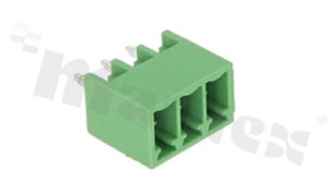 Listwa zaciskowa rozłączalna; w rastrze 3.50mm; 3-torowa; męska; pionowa; zabudowana; UL 300V/8A; TUV:250V/7A