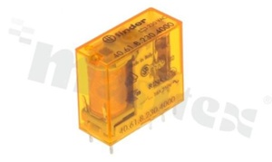 Electromagnetic relay; contact rating current 16A; coil voltage 230VAC; changeover contact (1C); coil power: 1.2VA; 16A/24VDC; 16A/250VAC