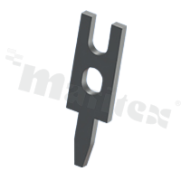 Flat terminal; male; 3.5x0.64mm; THT; tinned brass