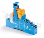 Przekaźnik interfejsowy; elektromagnetyczny; prąd znamionowy 8A; napięcie cewki 12VDC; podwójny styk przełączny DPDT; moc cewki 0.5W; 8A/250VAC, 8A/24VDC; zaciski push-in; na szynę DIN  