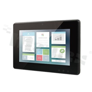 Fanless PanelComputer 8''; Freescale i.MX6Cortex-A9 Dual lite/ Quad 1 GHz; touch panel; front IP65; up to 8 GB eMMC; 2xCOM; 1x LAN; 2x USB 2.0; Micro USB OTG; Micro SD slot; SIM slot; RJ11; 1x mPCIe; 2x 0.5W speakers; supply 12-24V