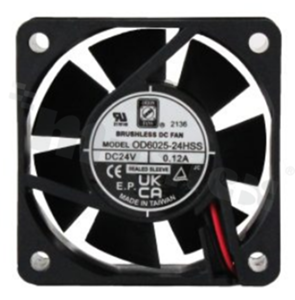 Fan; DC; 12V; 60x60x25mm; 49CFM; 7515RPM; 63.1dBA.