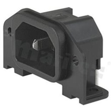 Moduły wejściowe zasilania (PEM); GSP1.8101.1; Solder; 3; Flanges, PCB, Panel, Screw, Through Hole; Pin, Receptacle