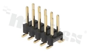 Pin Header; pitch 2.54mm; 2x5 pins; assembly: SMD; male; straight; double row