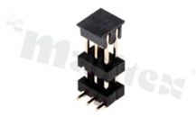 Listwa stykowa do PCB; w rastrze 2.00mm; 2x3 styków; montaż: SMD; męska; prosta; dwurzędowe 2-poziomowa