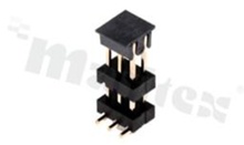 Pin Header; pitch 2.00mm; 2x3 pins; assembly: SMD; male; straight; double row 2-level