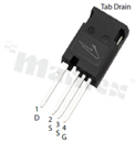 Transistor N-MOSFET SiC; unipolar; 1700V; 30mOhm; 74A; 427W; -40+175 deg.C; THT; TO-247-4 Plus