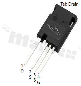 Tranzystor N-MOSFET SiC; unipolarny; 1700V; 30mOhm; 74A; 427W; -40+175 st.C; THT; TO-247-4 Plus