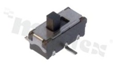 Miniaturowy przełącznik suwakowy; jednobiegowy; 2-pozycyjny; sposób przełączania ON-ON