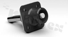 Connector power heavy duty power; 8.0mm SL+ Rect Pnl Busbar. black