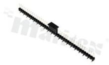 Pin Header; pitch 2.54mm; 1x40 pins; assembly: SMD; male; straight; single row