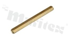 Screwed brass spacer sleeve; Int. thread: M3; 50mm