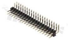 Listwa stykowa do PCB; w rastrze 2.00mm; 2x20 styków; montaż: THT; męska; kątowa; dwurzędowe 