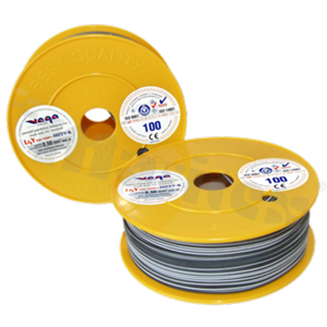 Przewód pojedynczy LGY/H05V-K; z wielodrutową miedzianą żyłą; czarny/biały; przekrój 0.50mm2; AWG 20; 500V; -40+105 st.C; 100m.