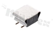 Listwa stykowa żeńska do PCB; w rastrze 2.54mm; dwurzędowa 2x2 styków; montaż: SMD; prosta z wejściem od góry i od dołu; wysokość 3.65mm