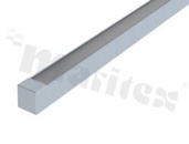Profil aluminiowy typu Pro Grout, aluminium 6063-T5; anodowany, piaskowany,srebrny, dł.1 m, głeb. x szer.: 8,5 mm x 8 mm, RoHS