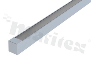 NPROFILE3 Pro Grout, aluminium 6063-T5; sandblasted, anodized, silver, dimensions: w=8 mm, h=8,5 mm, l=1000 mm, RoHS
