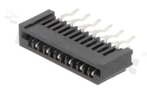 Złącze Non-ZIF do PCB; w rastrze 1.25mm; 12-stykowe; montaż: THT; pionowe