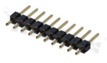 Pin Header; pitch 2.54mm; 1x10 pins; assembly: THT; male; straight; single row; 3.0/2.54/6.0 mm